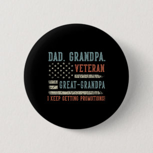 Chapa Redonda De 5 Cm Hombres Día del Padre Abuelo Veterano Gran Abuelo