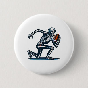 Chapa Redonda De 5 Cm Hombres Fanático de Fútbol Hombres Skeleton