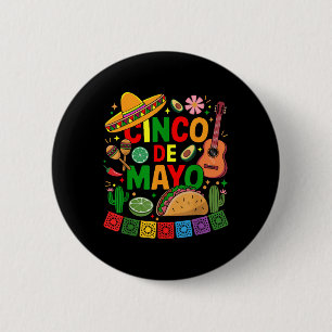 Chapa Redonda De 5 Cm Hombres Gorras de Sombrero Mexicanos por Cinco de