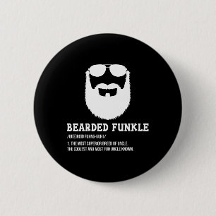 Chapa Redonda De 5 Cm Hombres hombres con barba tío papá con barba Funkl