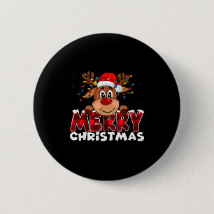Chapa Redonda De 5 Cm Hombres Mujeres Familia Pareo Navidad Alegre Reno