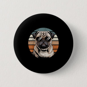 Chapa Redonda De 5 Cm Hombres Mujeres Orgullosos Pug Geniales Propietari