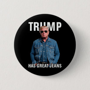 Chapa Redonda De 5 Cm Hombres Mujeres Trump Tiene Grandes Pantalones Vaq