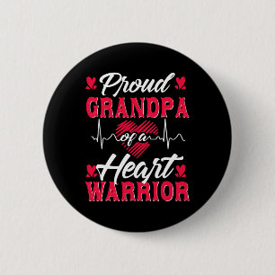 Chapa Redonda De 5 Cm Hombres Orgullosos Abuelo De Chd Awarenes, Guerrer