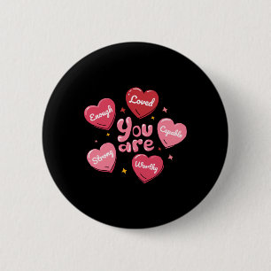 Chapa Redonda De 5 Cm Hombres Suficiente Amor Corazones Fuertes Salud Me