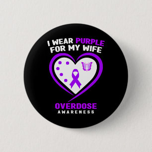Chapa Redonda De 5 Cm Hombres Uso Morado Para Mi Esposa Conciencia de So