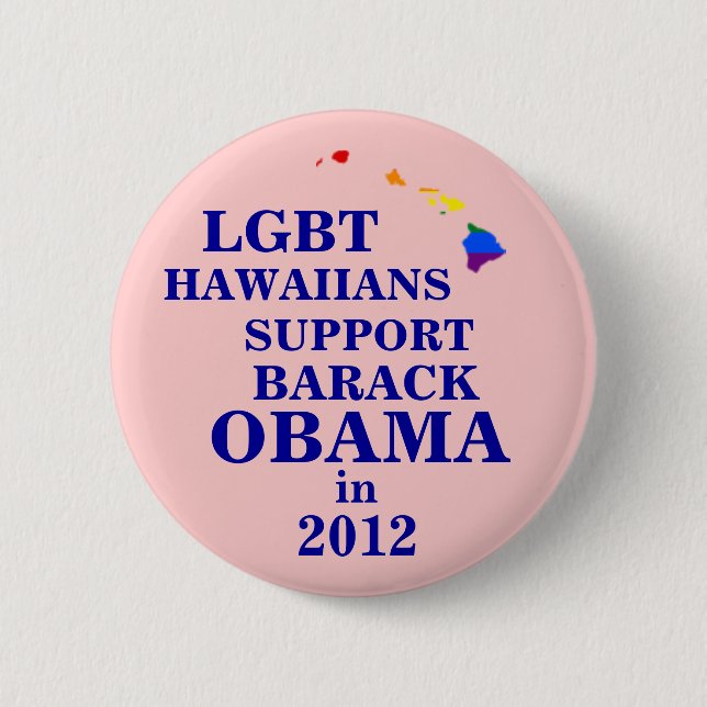 Chapa Redonda De 5 Cm Homosexuales para Obama 2012 (Anverso)