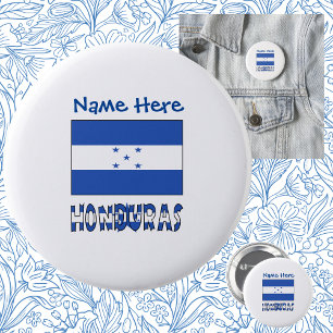 Chapa Redonda De 5 Cm Honduras y la bandera hondureña Personalización az
