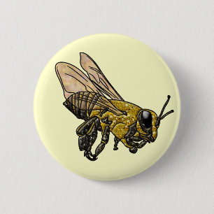Chapa Redonda De 5 Cm Honey Bee