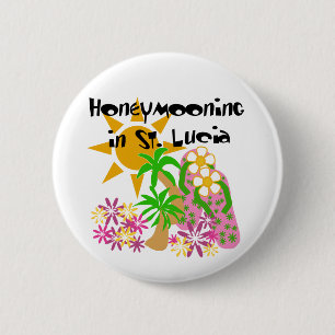 Chapa Redonda De 5 Cm Honeymooning en St Lucia