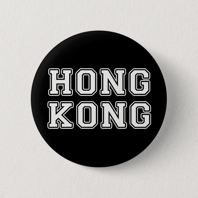 Chapa Redonda De 5 Cm Hong Kong (Anverso)