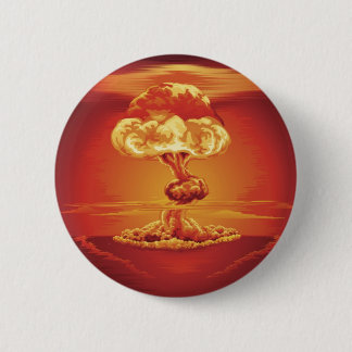 Chapa Redonda De 5 Cm Hongo atómico de la explosión nuclear