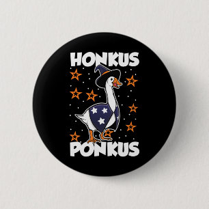 Chapa Redonda De 5 Cm Honkus Ponkus Funny Halloween Bruja linda ganso co