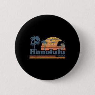 Chapa Redonda De 5 Cm Honolulu Hawái Playa Vintage Surf 70s Retro Ha