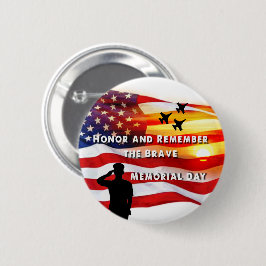 Chapa Redonda De 5 Cm Honor y recuerdo a los valientes