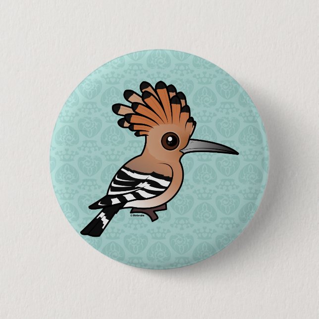 Chapa Redonda De 5 Cm Hoopoe de Birdorable (Anverso)