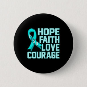 Chapa Redonda De 5 Cm Hope Faith Love Ptsd Stress Awareness Ribbon Graph