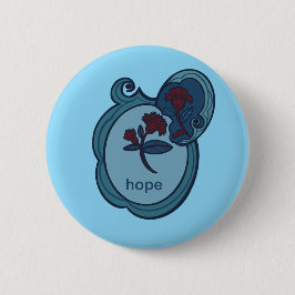 Chapa Redonda De 5 Cm Hope Floral NatureInspired Button
