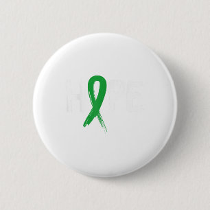 Chapa Redonda De 5 Cm Hope Green Ribbon Mental Health Awareness