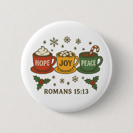 Chapa Redonda De 5 Cm Hope joy Peace and Cocoa