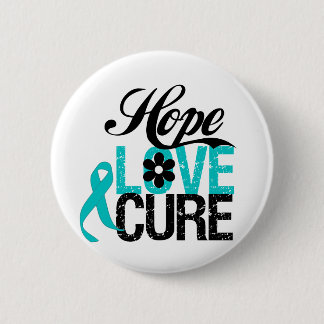 Chapa Redonda De 5 Cm Hope Love Cure OVARIER CÁNCER Regalos