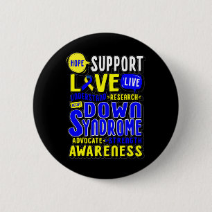 Chapa Redonda De 5 Cm Hope Love World Down Syndrome Day Mujeres Niños