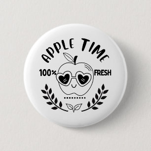 Chapa Redonda De 5 Cm Hora de Apple