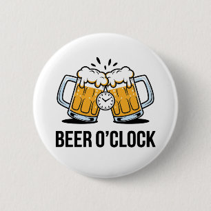 Chapa Redonda De 5 Cm Hora de Cerveza - Tiempo de Celebrar con una Fría