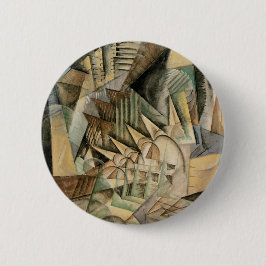 Chapa Redonda De 5 Cm Hora punta, Nueva York por Max Weber, viejo cubism