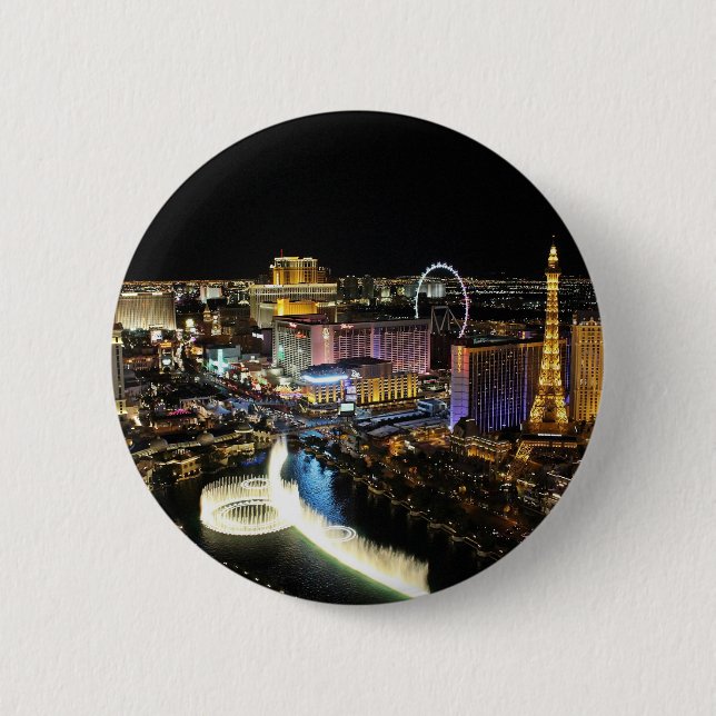 Chapa Redonda De 5 Cm Horizonte de Las Vegas (Anverso)