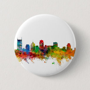 Chapa Redonda De 5 Cm Horizonte de Nashville Tennessee