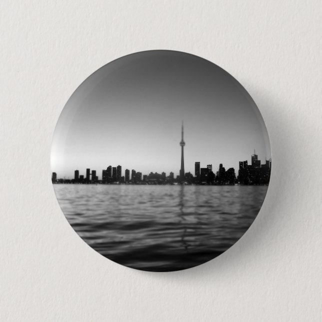 Chapa Redonda De 5 Cm Horizonte de Toronto (Anverso)