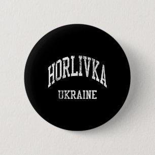 Chapa Redonda De 5 Cm Horlivka Ucrania Retro Años 70 Estilo Deportes Uni