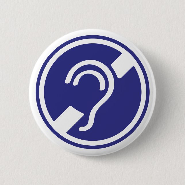 Chapa Redonda De 5 Cm Horno, torácico, doofheid, georverlies teken (Anverso)