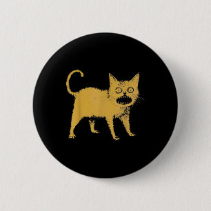 Chapa Redonda De 5 Cm Horrible gato japonés