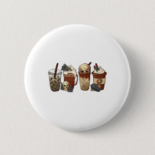 Chapa Redonda De 5 Cm Horror Cae Café Calabaza Spice Latte Iced Hallow