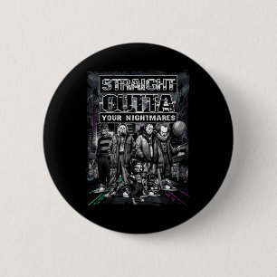Chapa Redonda De 5 Cm Horror vintage Halloween Scary Straight Outta Scar