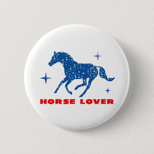 Chapa Redonda De 5 Cm Horse Lover