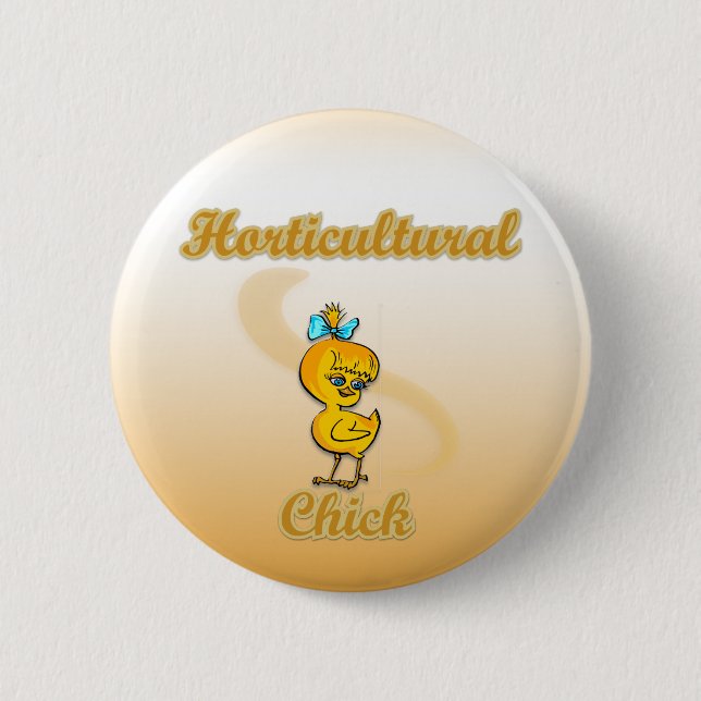 Chapa Redonda De 5 Cm Horticultural Chick (Anverso)