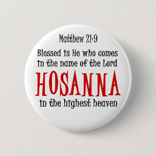 Chapa Redonda De 5 Cm Hosanna