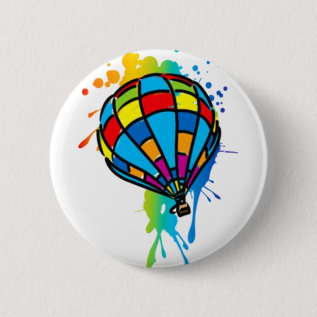 Chapa Redonda De 5 Cm Hot_Air_Balloon_Trip (Anverso)
