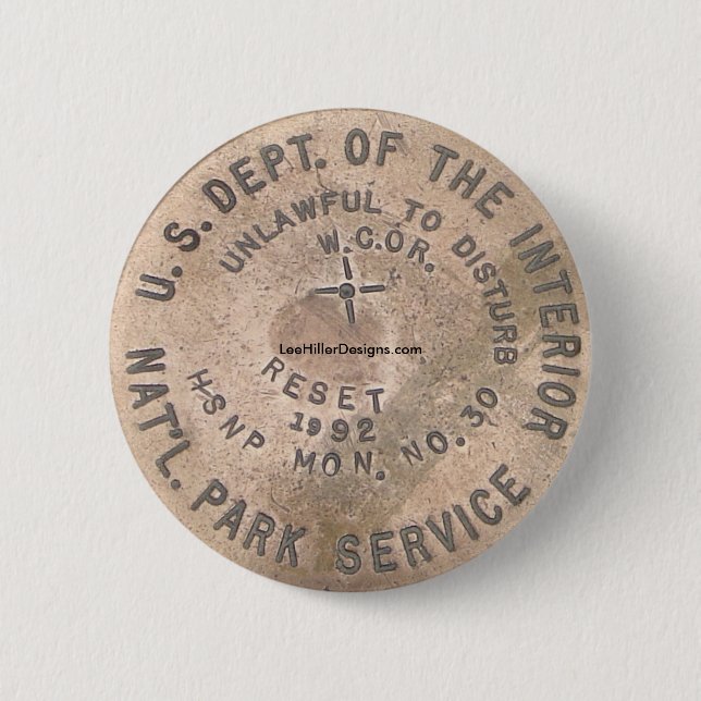Chapa Redonda De 5 Cm Hot Springs, AR US Dept Of Interior Button (Anverso)