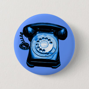 Chapa Redonda De 5 Cm Hotline Blue