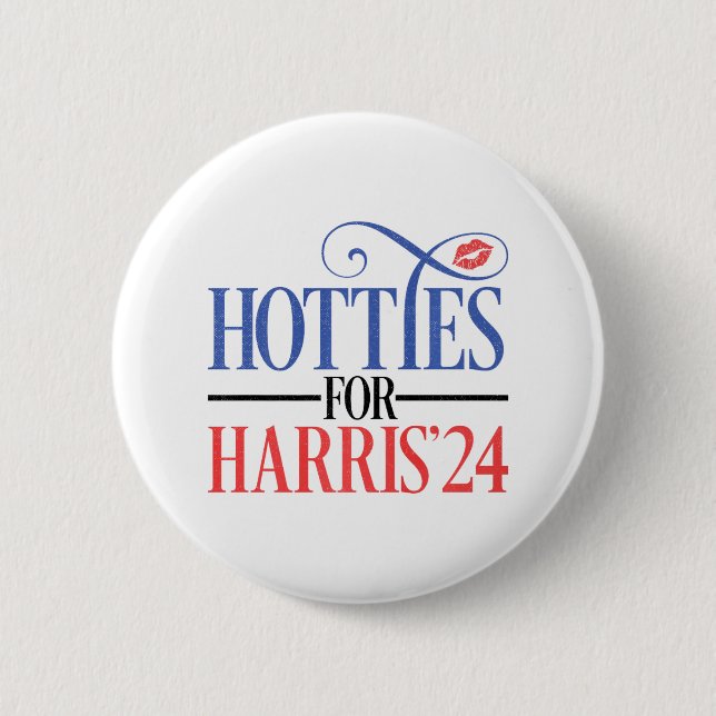 Chapa Redonda De 5 Cm Hotties For Harris 2024 (Anverso)