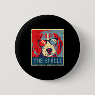 Chapa Redonda De 5 Cm Hound D, Mascota de animales ventilado del Poster 