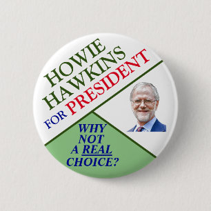Chapa Redonda De 5 Cm Howie Hawkins para Presidente 2020