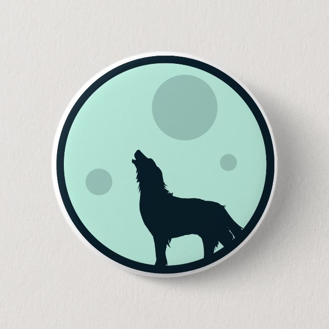 Chapa Redonda De 5 Cm Howl to the Moon (Anverso)