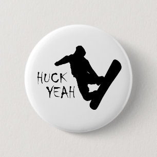 Chapa Redonda De 5 Cm Huck Yeah (Snowboarding)
