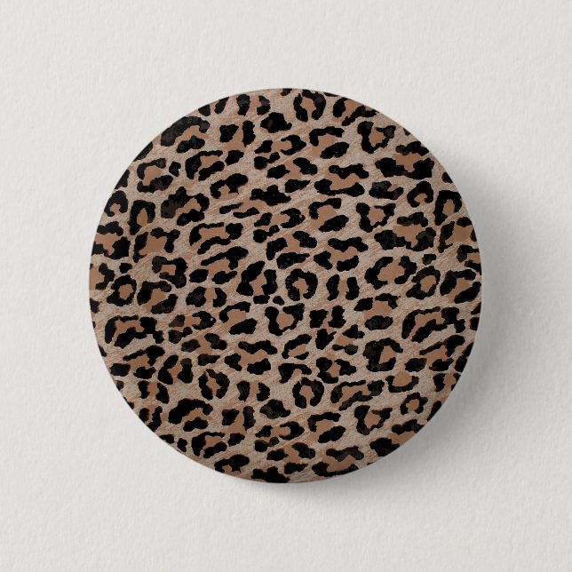 Chapa Redonda De 5 Cm huella de leopardo de cheetah (Anverso)