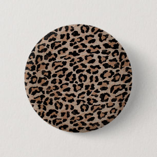 Chapa Redonda De 5 Cm huella de leopardo de cheetah